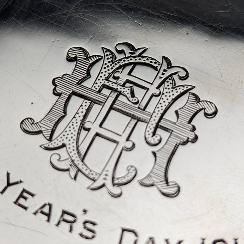 1910 British antique sterling silver mirror finish card case 79g EJ Trevitt